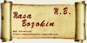 Maša Bozokin vizit kartica